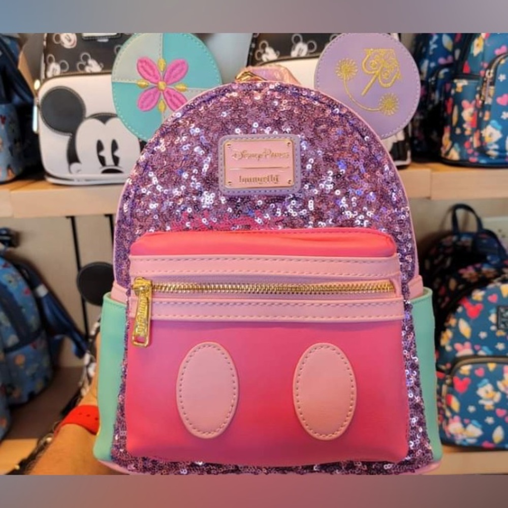 Rare Loungefly X Disney It’s a Small World Backpack Main Attraction Backpack - Picture 2 of 6